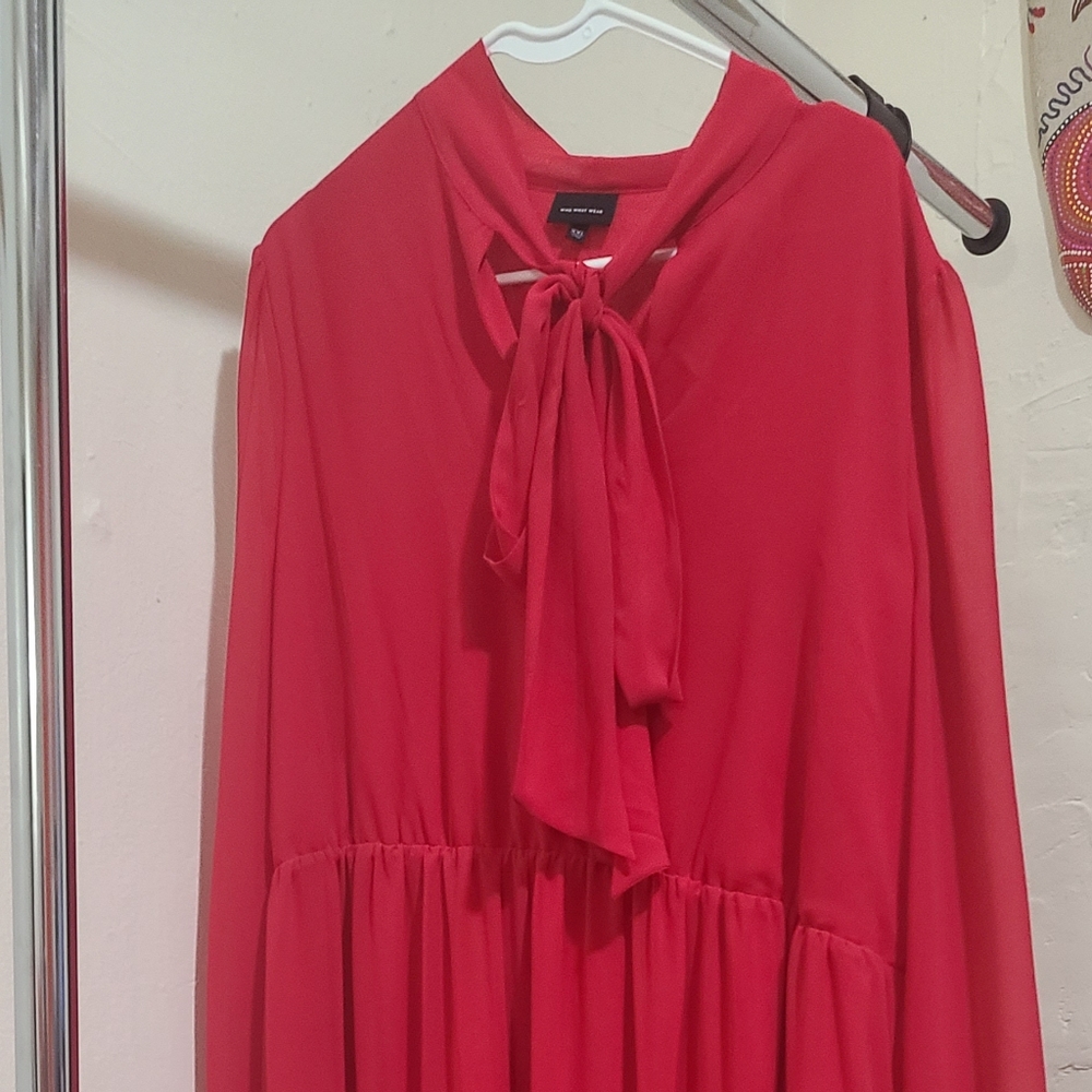 XXL long red dress